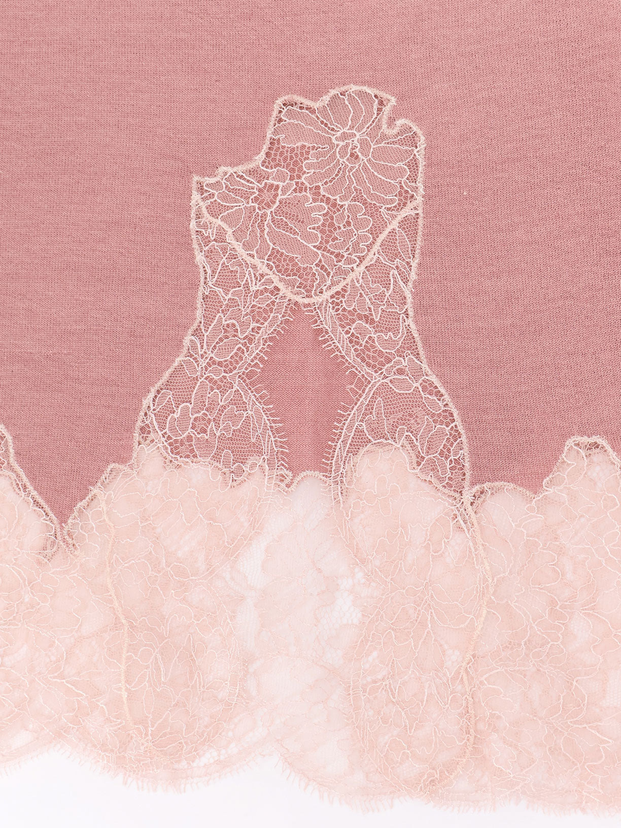 Cashmere And Silk Skirt With Lace Profiles - 3