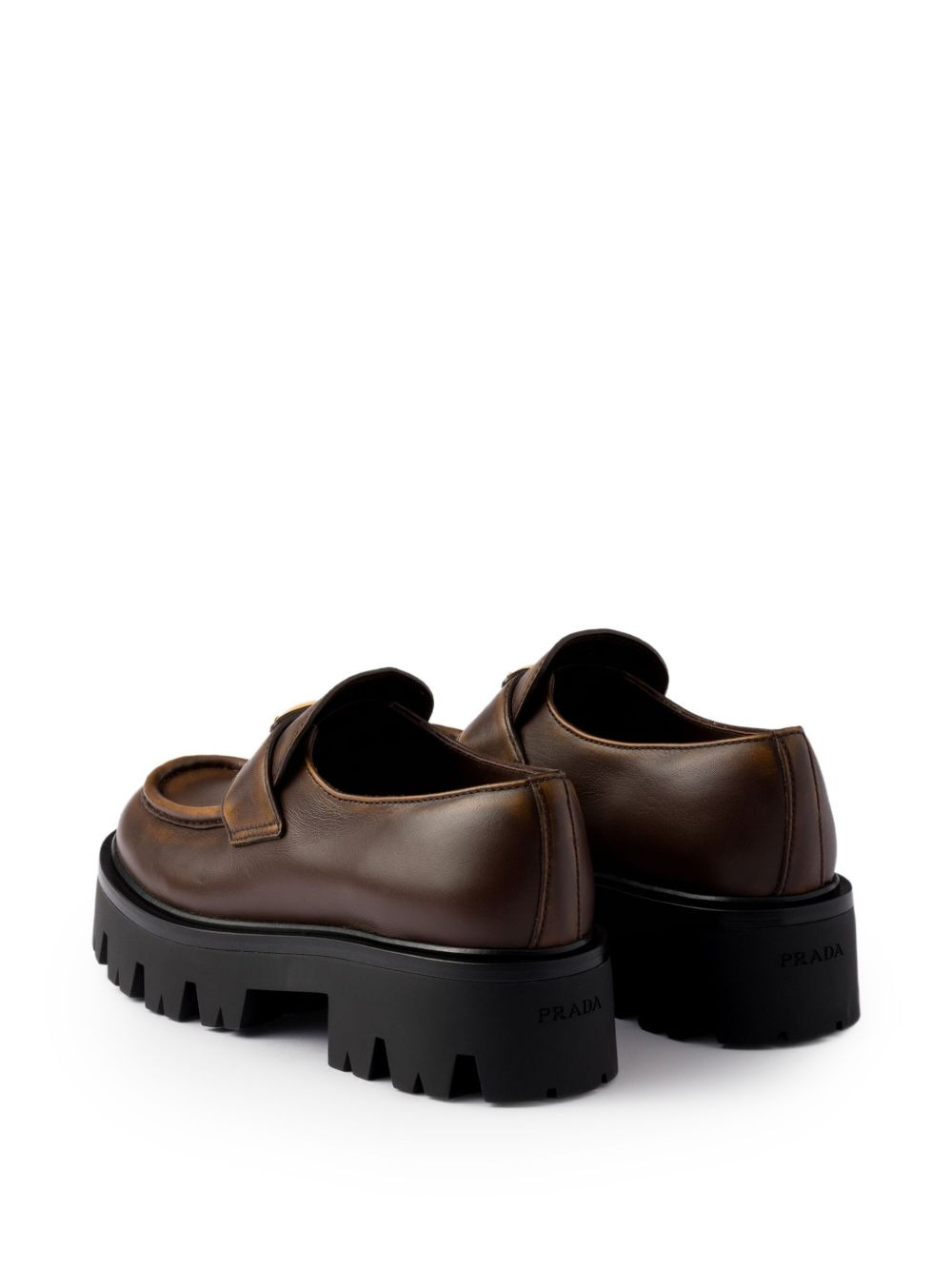 triangle-logo platform loafers - 3