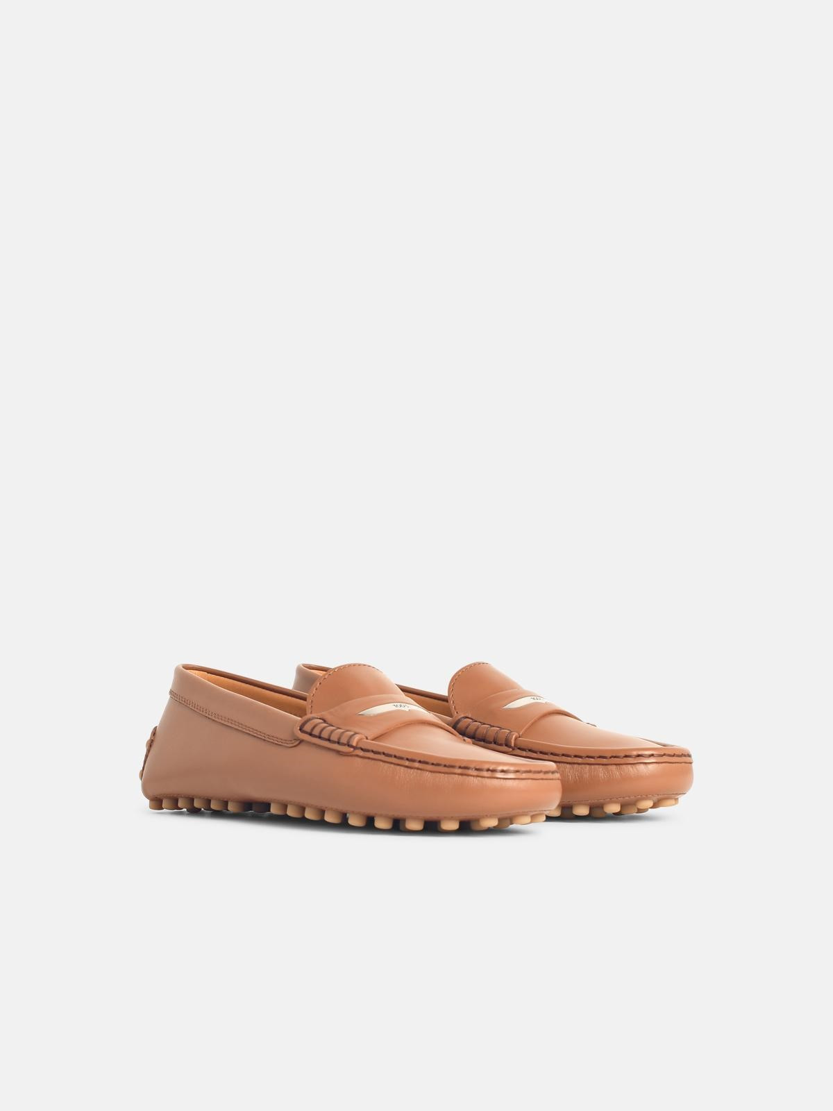 BROWN LEATHER LOAFERS - 2