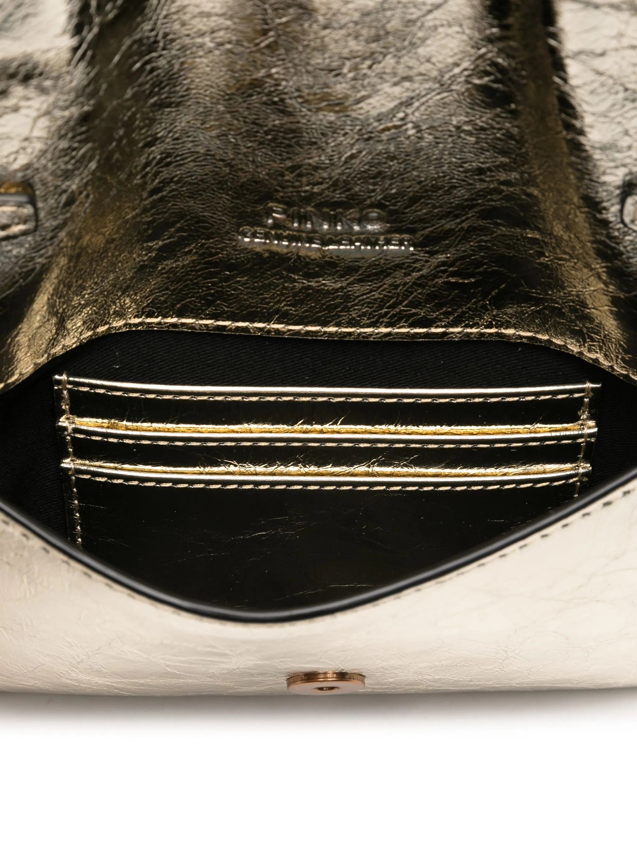 Pinko Metallic-effect Flap Chain Mini Bag - 5