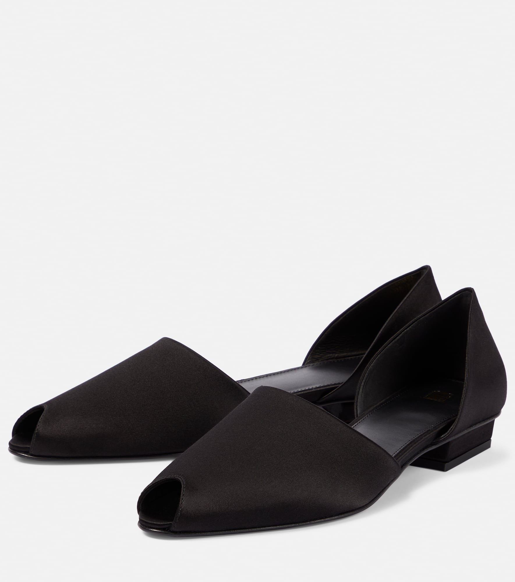 The Peep-Toe satin flats - 5