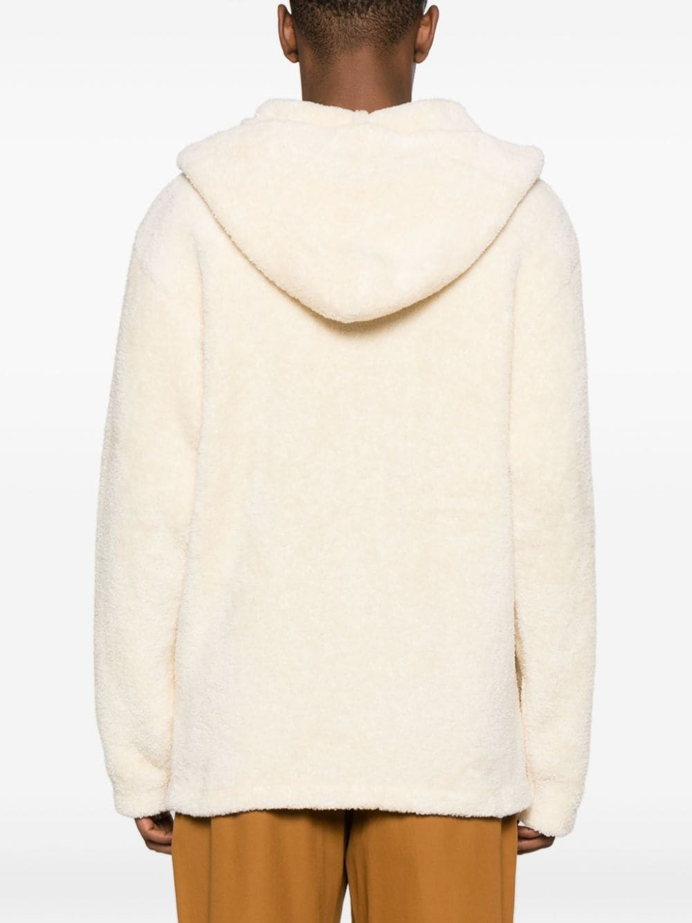 terry-knit fleece hoodie - 4
