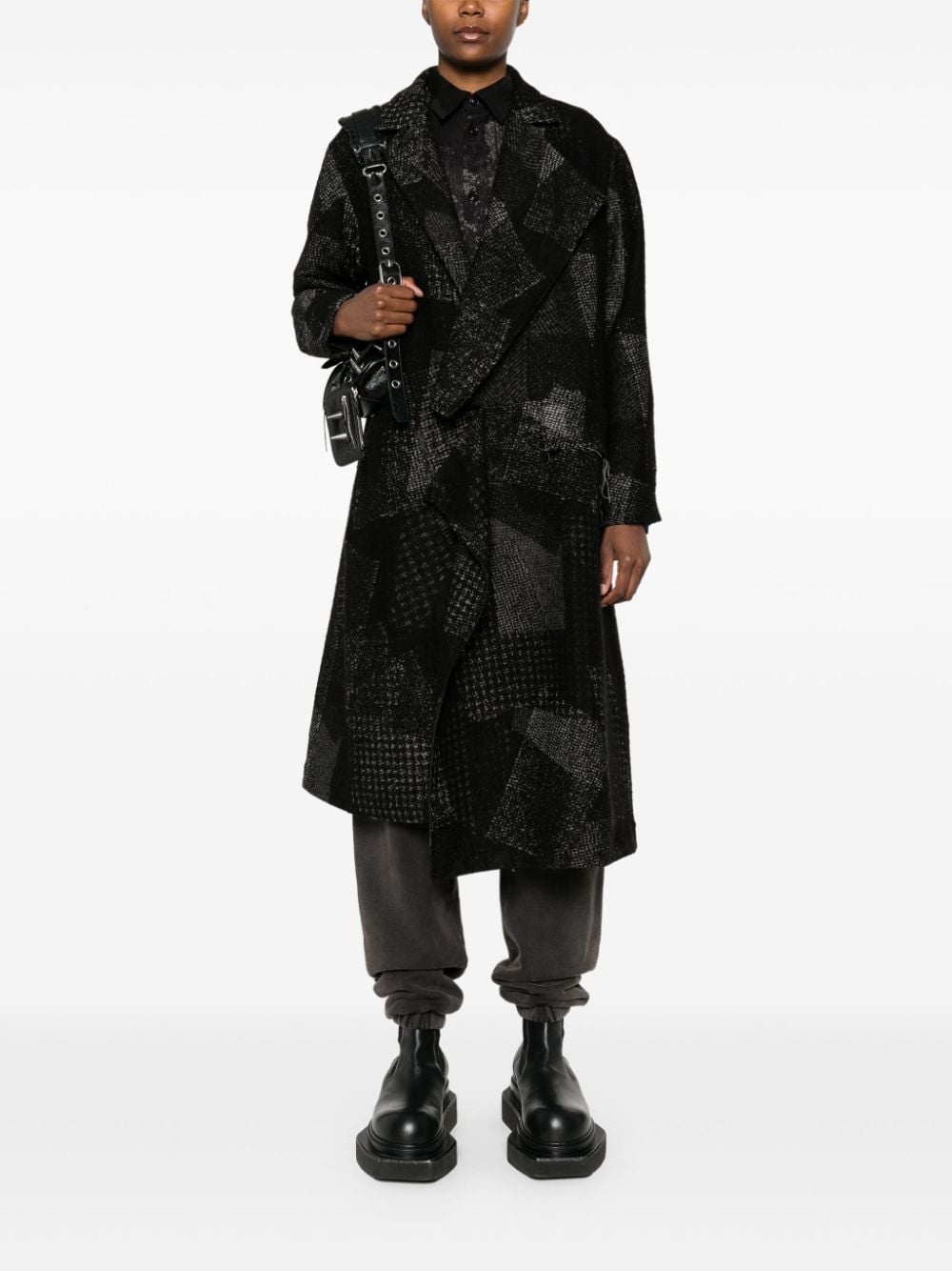 abstract-pattern coat - 2