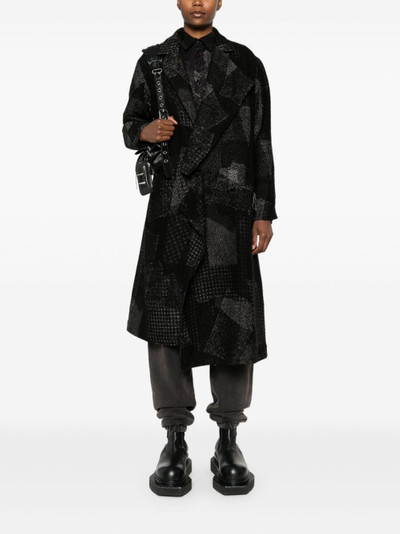 Yohji Yamamoto abstract-pattern coat outlook