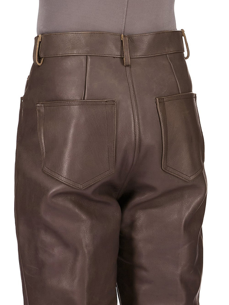 Gray Concordians Runway Bolans Leather Pants 6