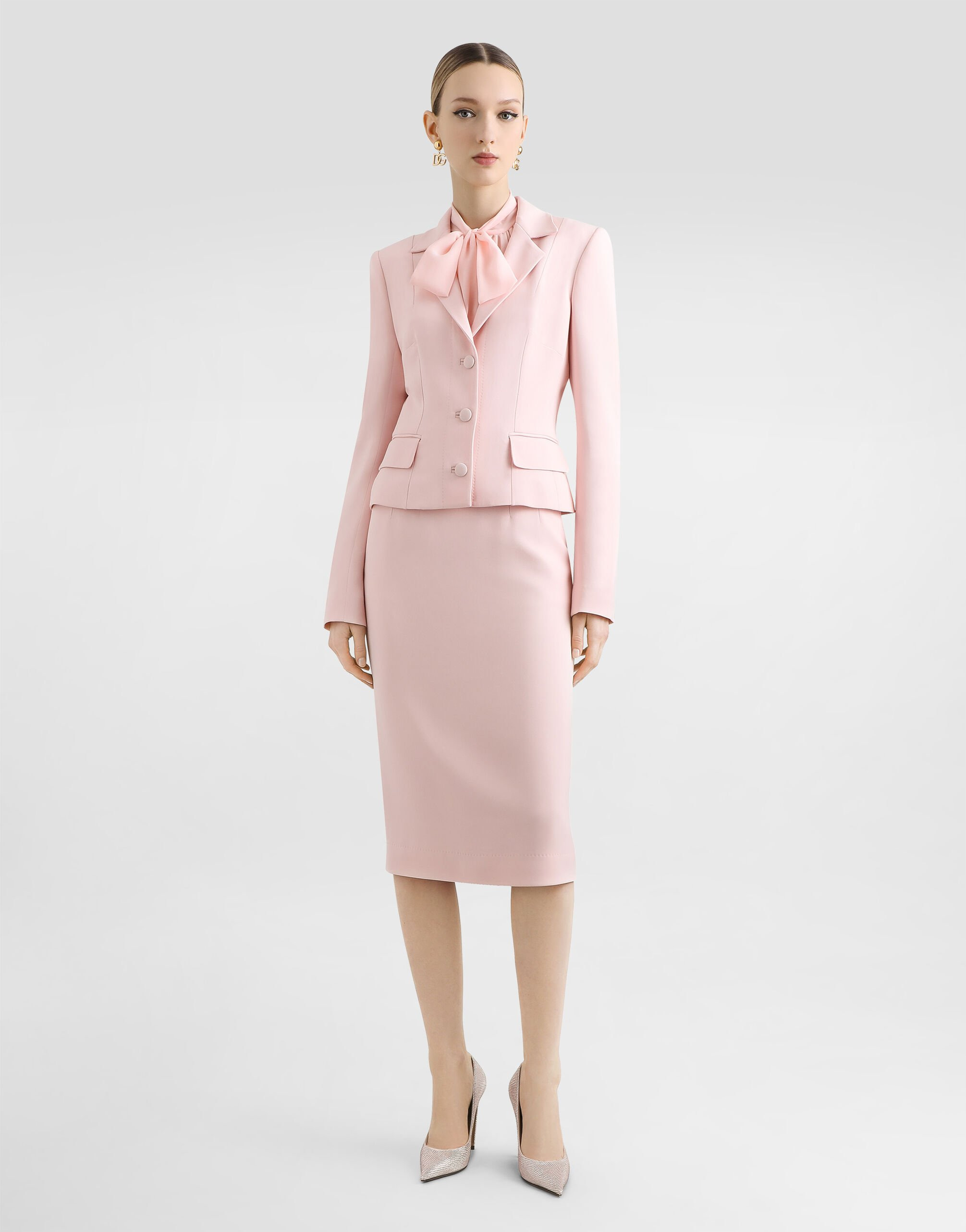 Single-breasted jacket in stretch cady - 2