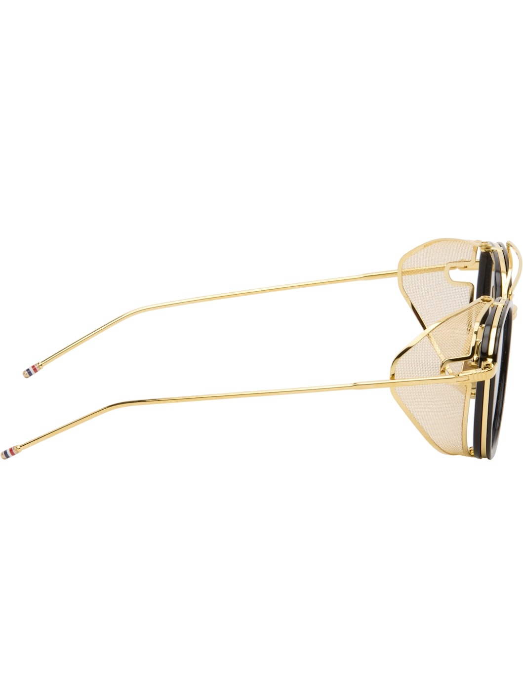 Black & Gold Square Sunglasses - 2