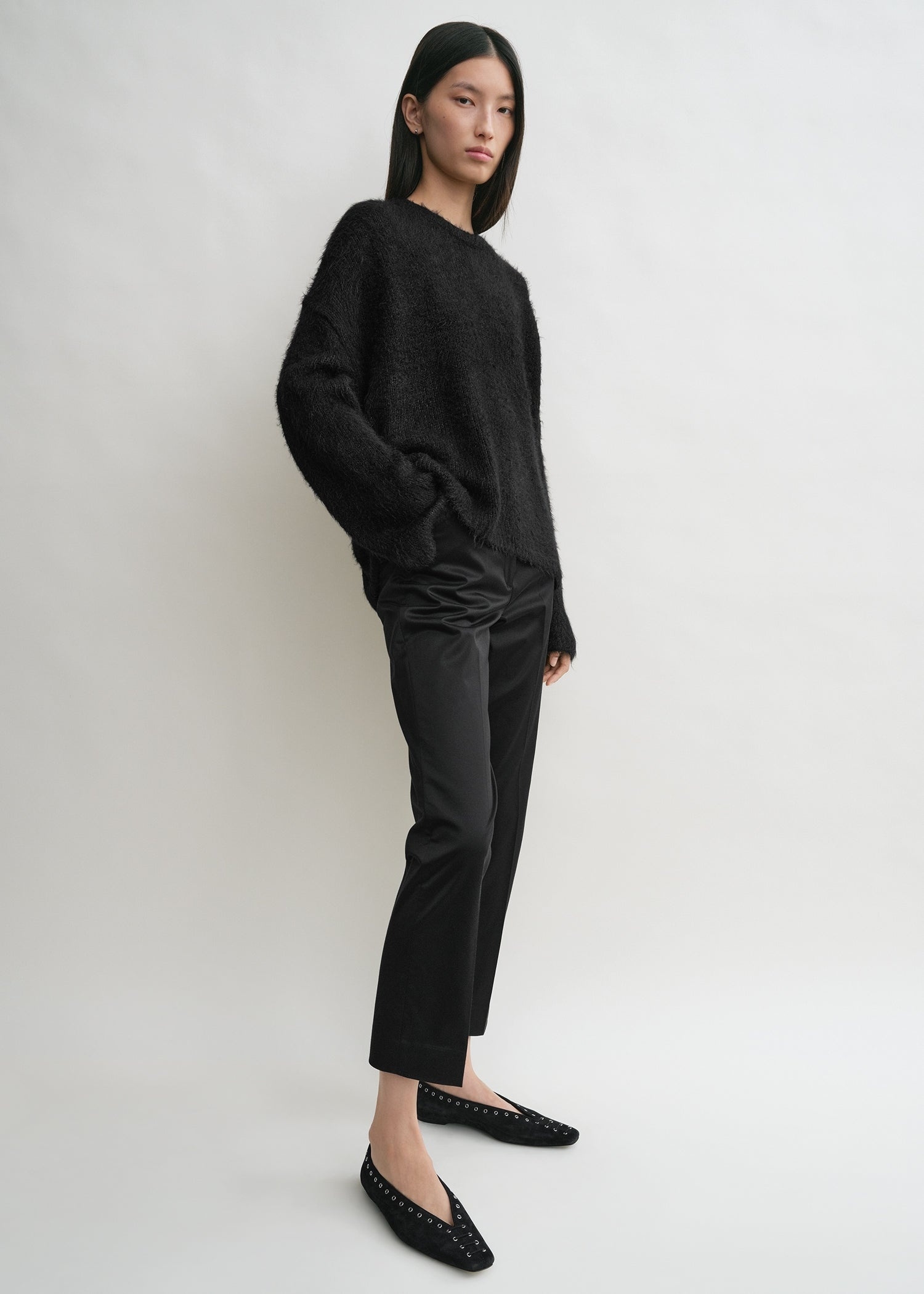 Boxy silk knit black - 3