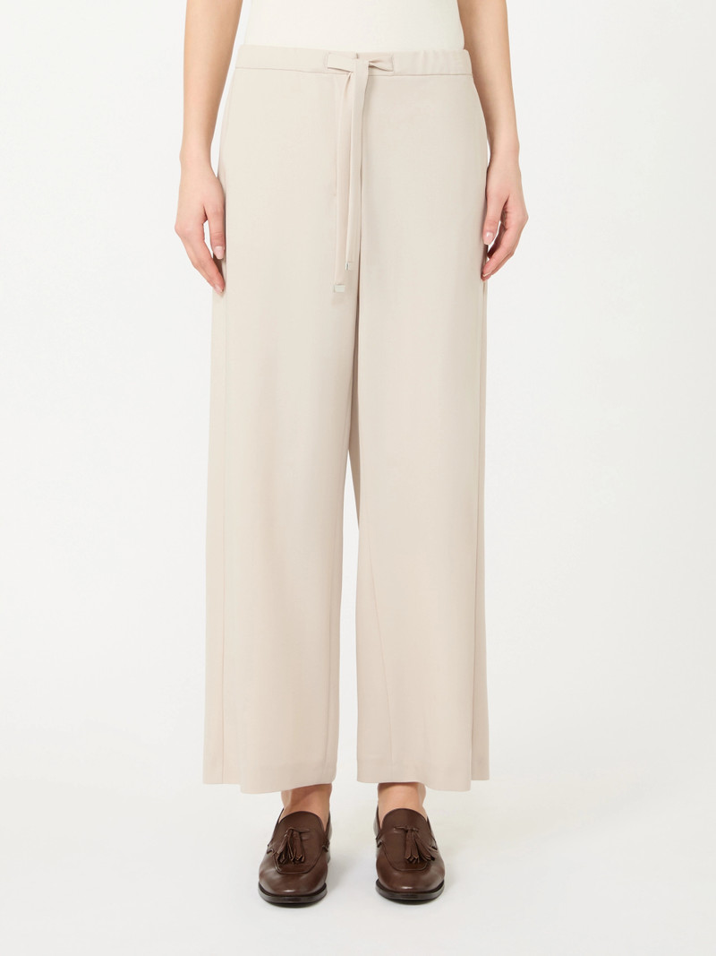 ARGENTA Wool gabardine trousers - NATURAL 3