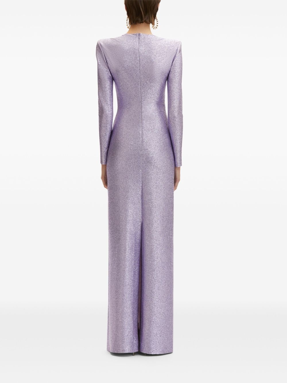 lamé-effect column maxi dress - 4