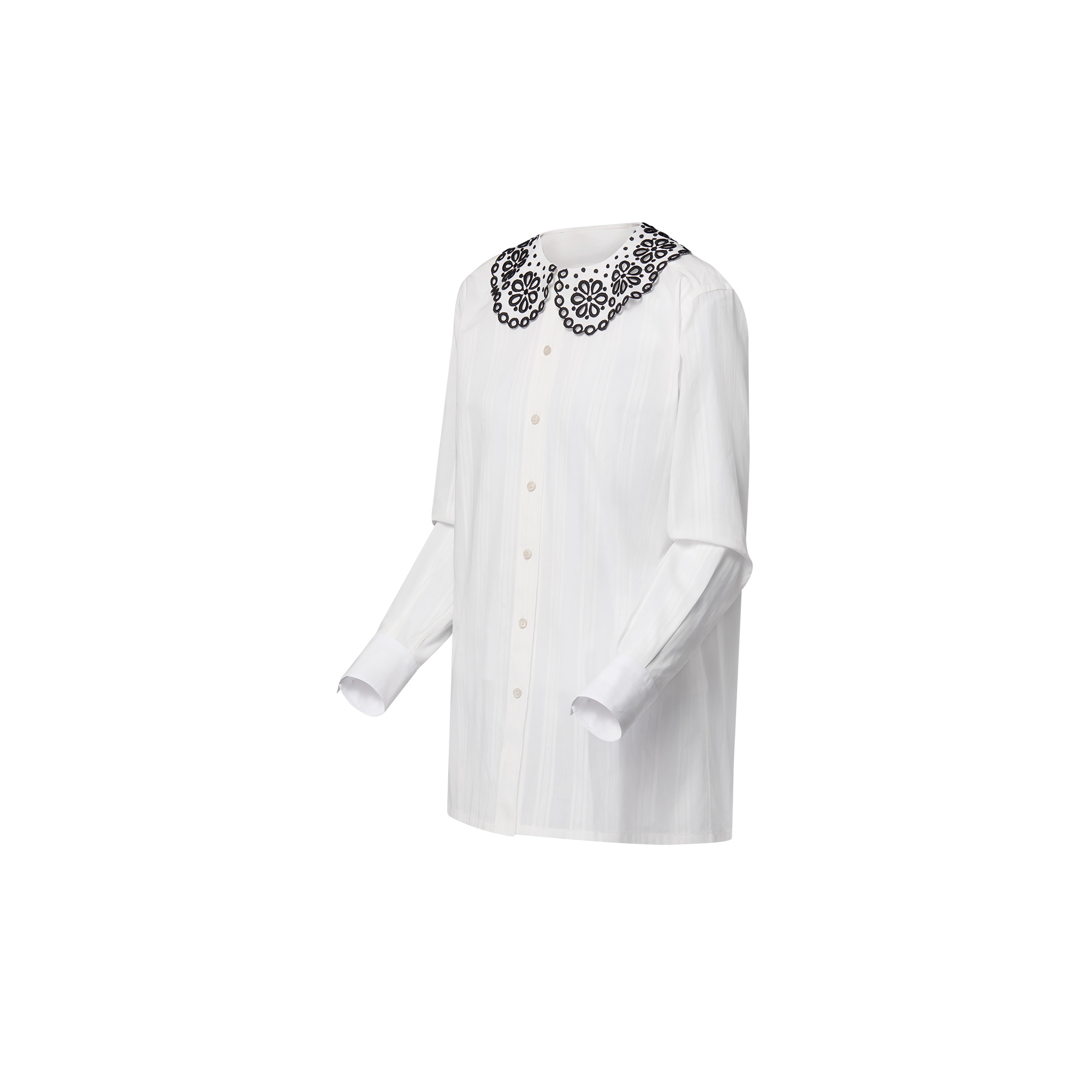 Broderie Anglaise Collar Shirt - 2