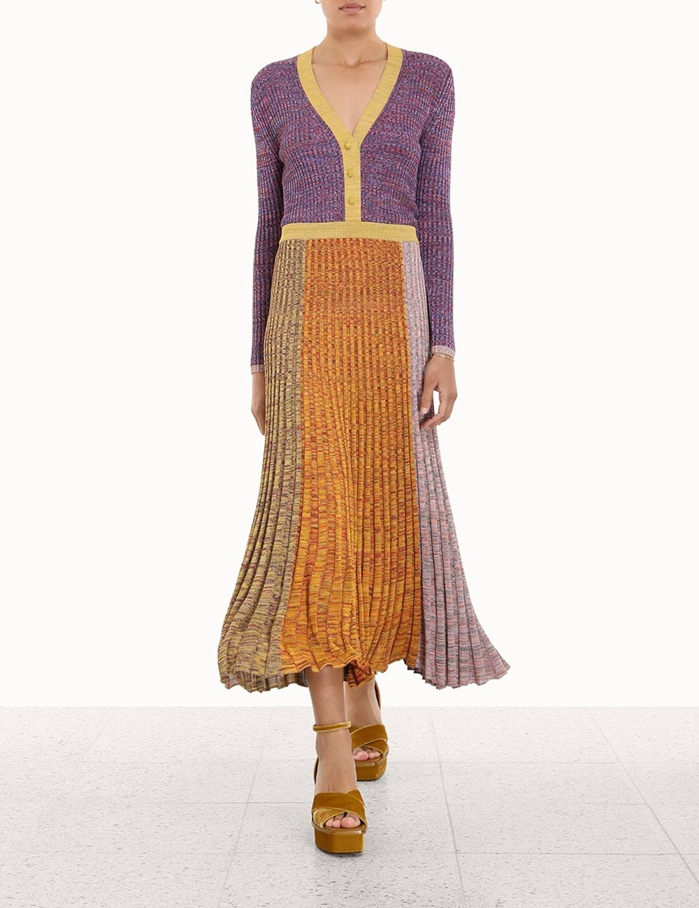 KALEIDOSCOPE MOULINE CARDIGAN - 2