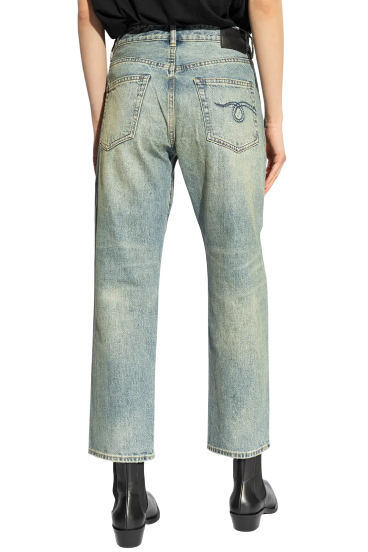 LOGO-APPLIQUÉ STRAIGHT JEANS - 4