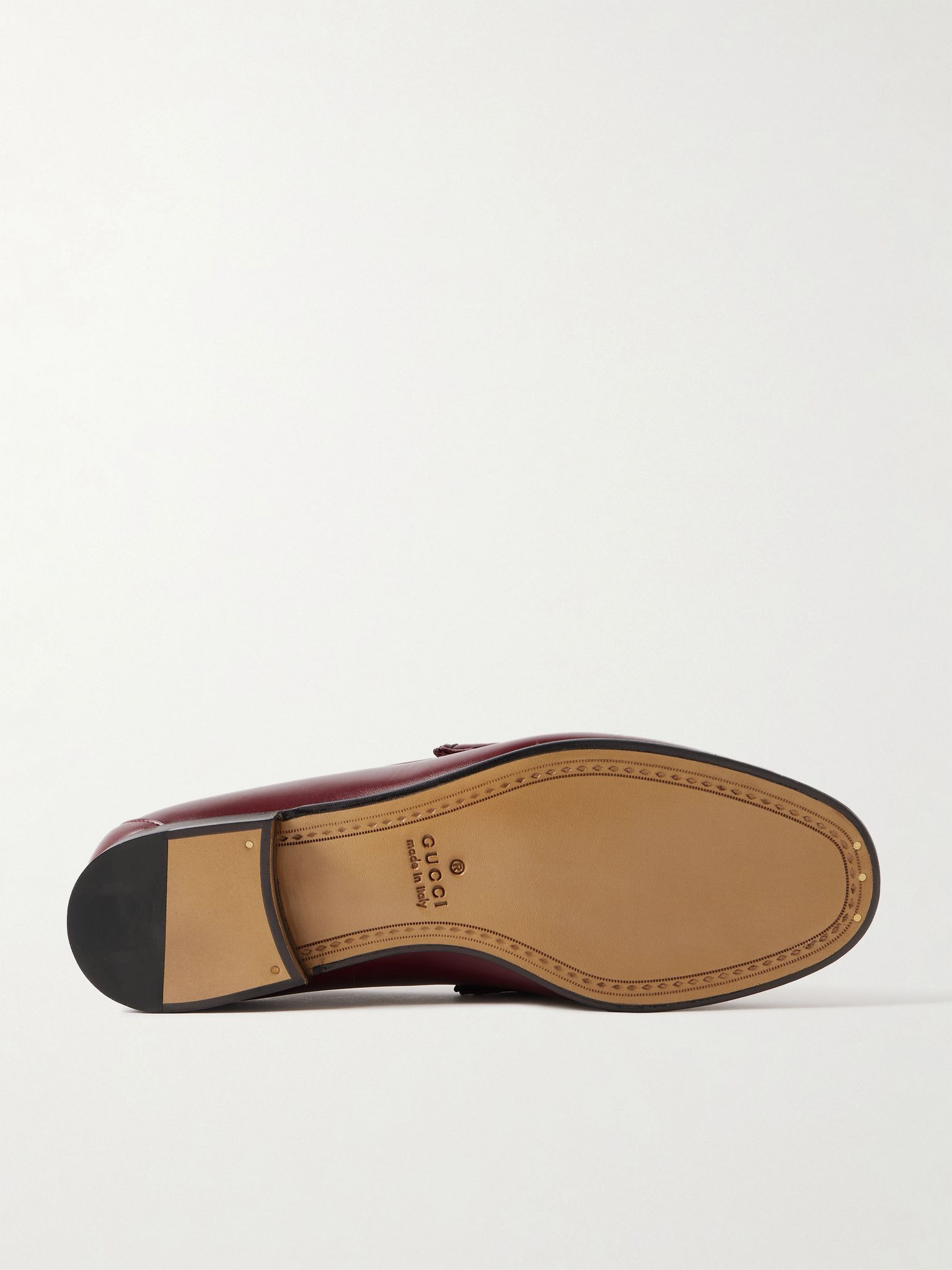Horsebit 1953 Embellished Leather Loafers Burgundy - 3