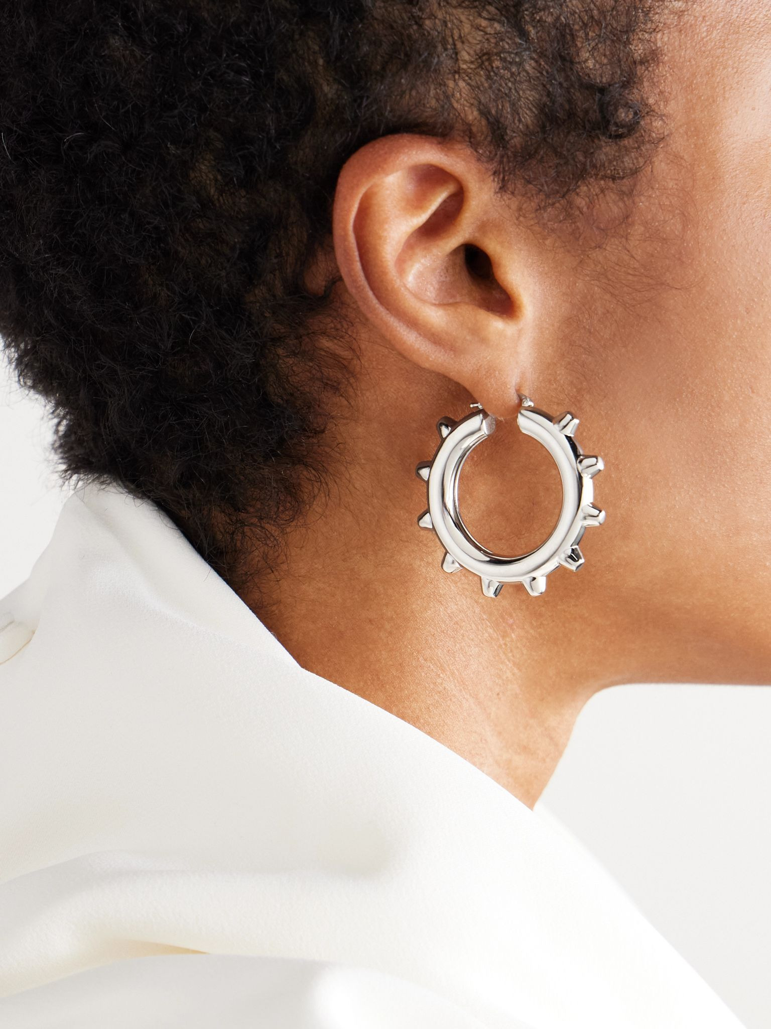 Silver-tone hoop earrings Silver - 2