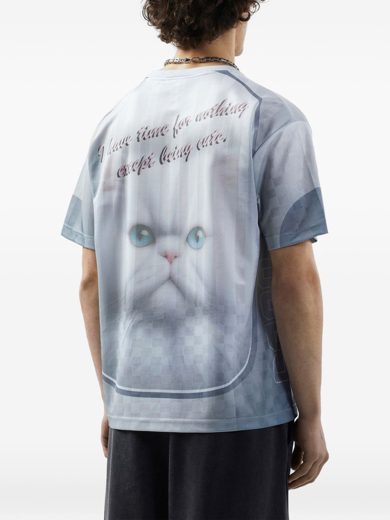 cat-print T-shirt 6