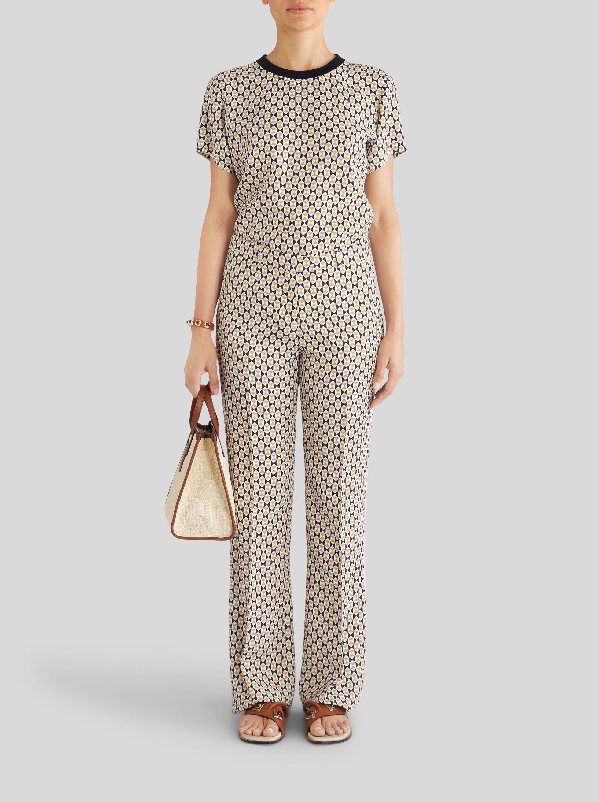 TAILORED TROUSERS WITH GEOMETRIC PATTERNS - 4