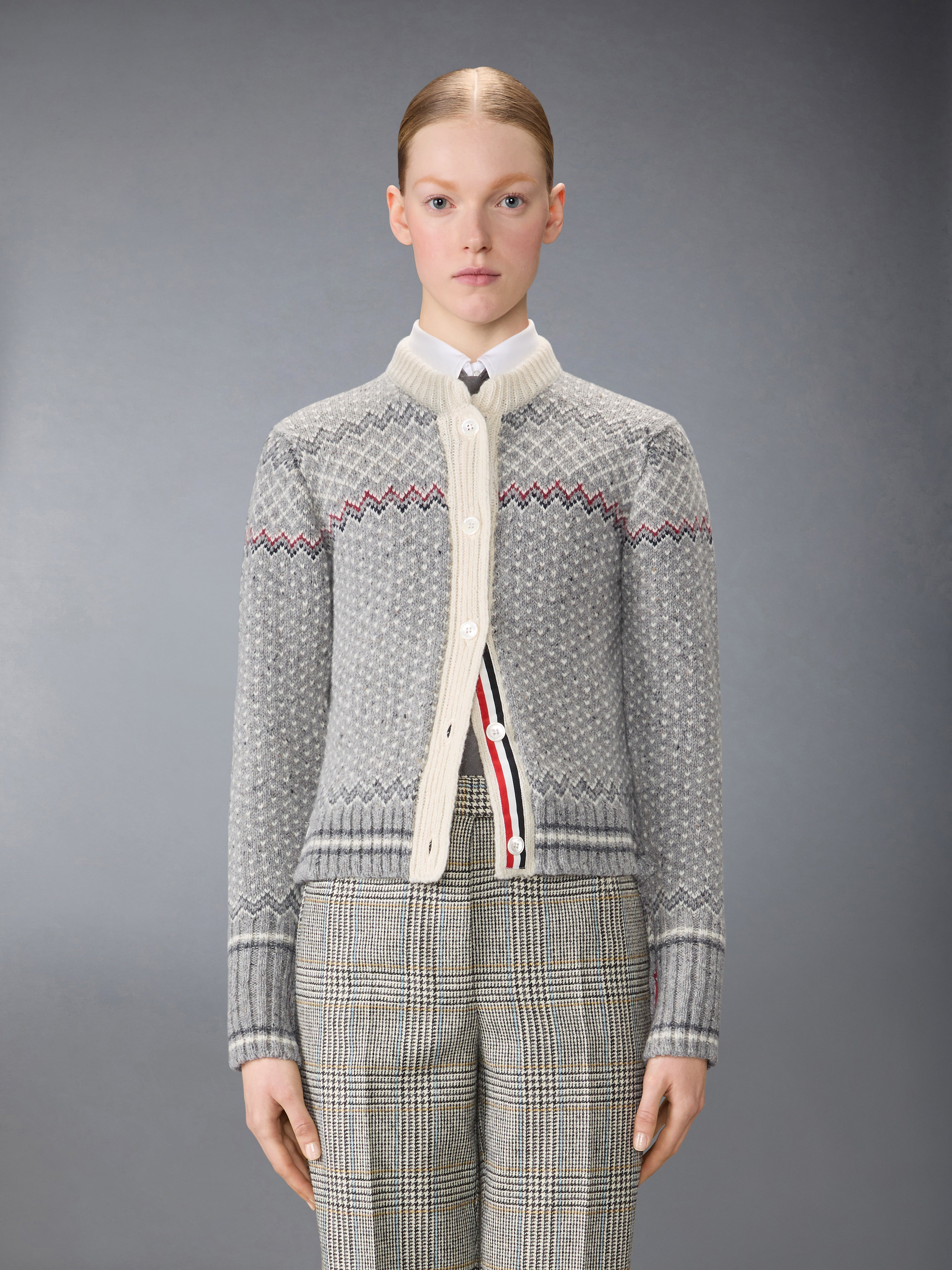 FAIRISLE JACQUARD DONEGAL CROPPED CARDIGAN - 2