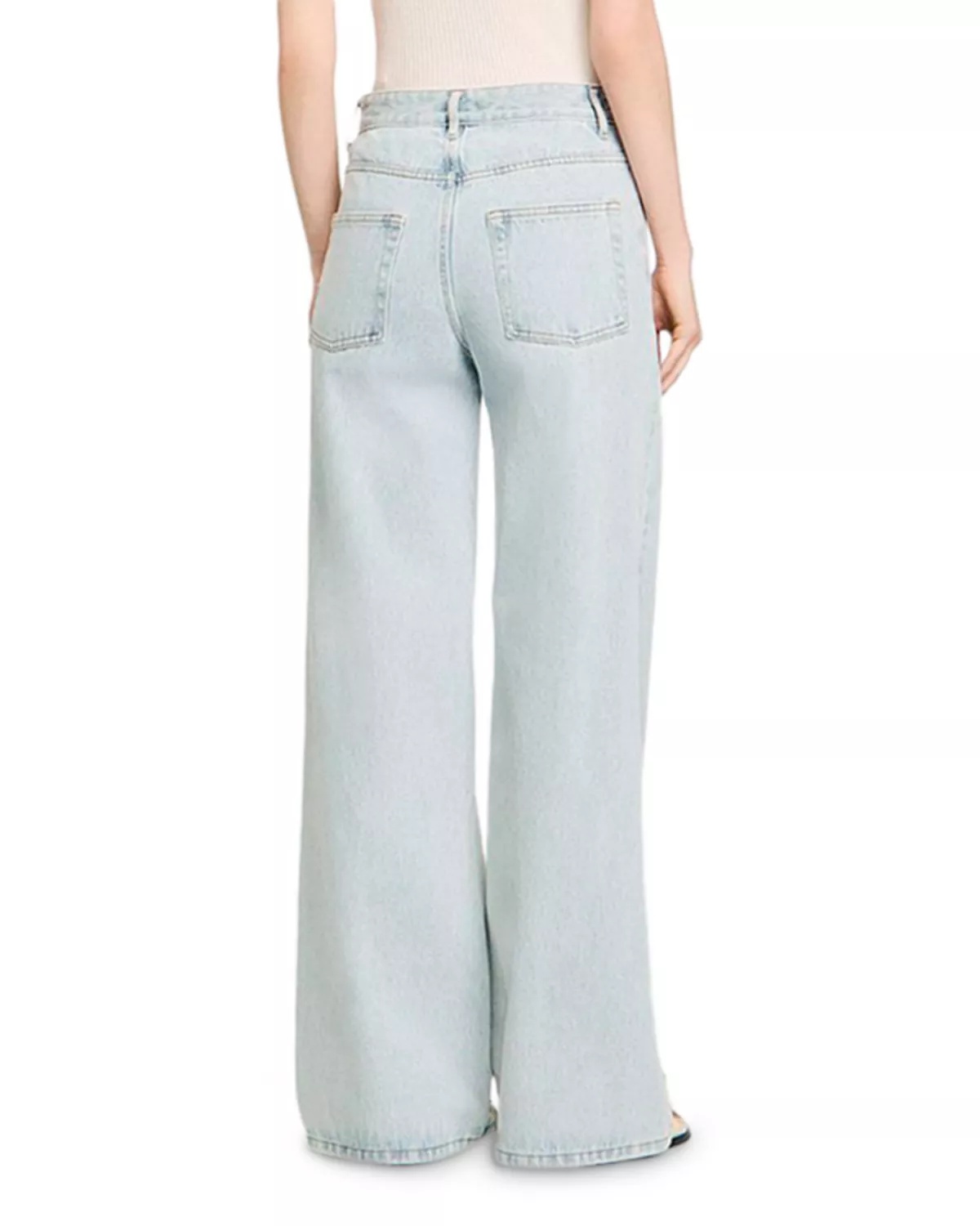 Rhinestone Stripe Jeans in Light Blue Jean - 3