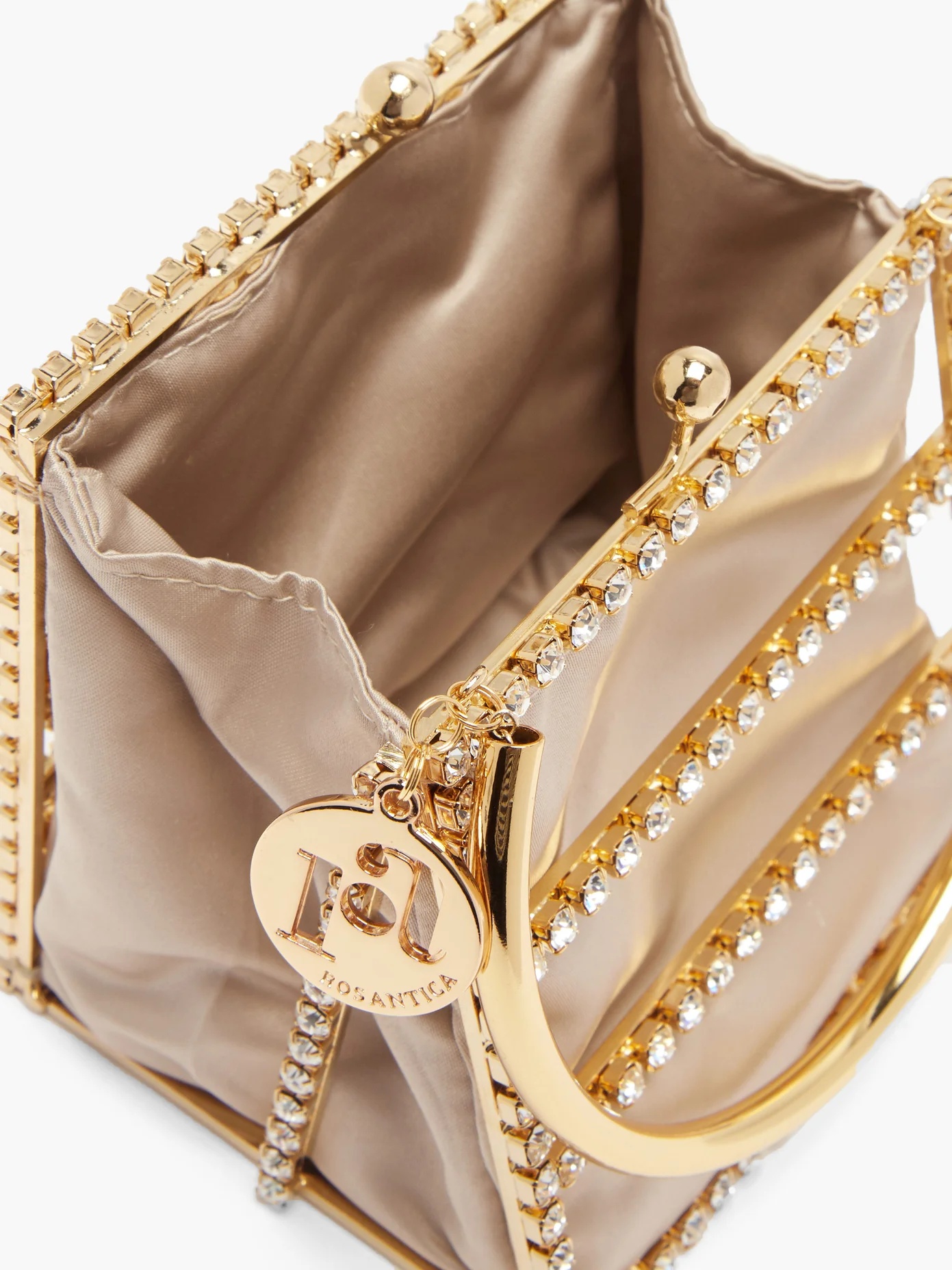 Tris caged crystal-embellished bag - 5