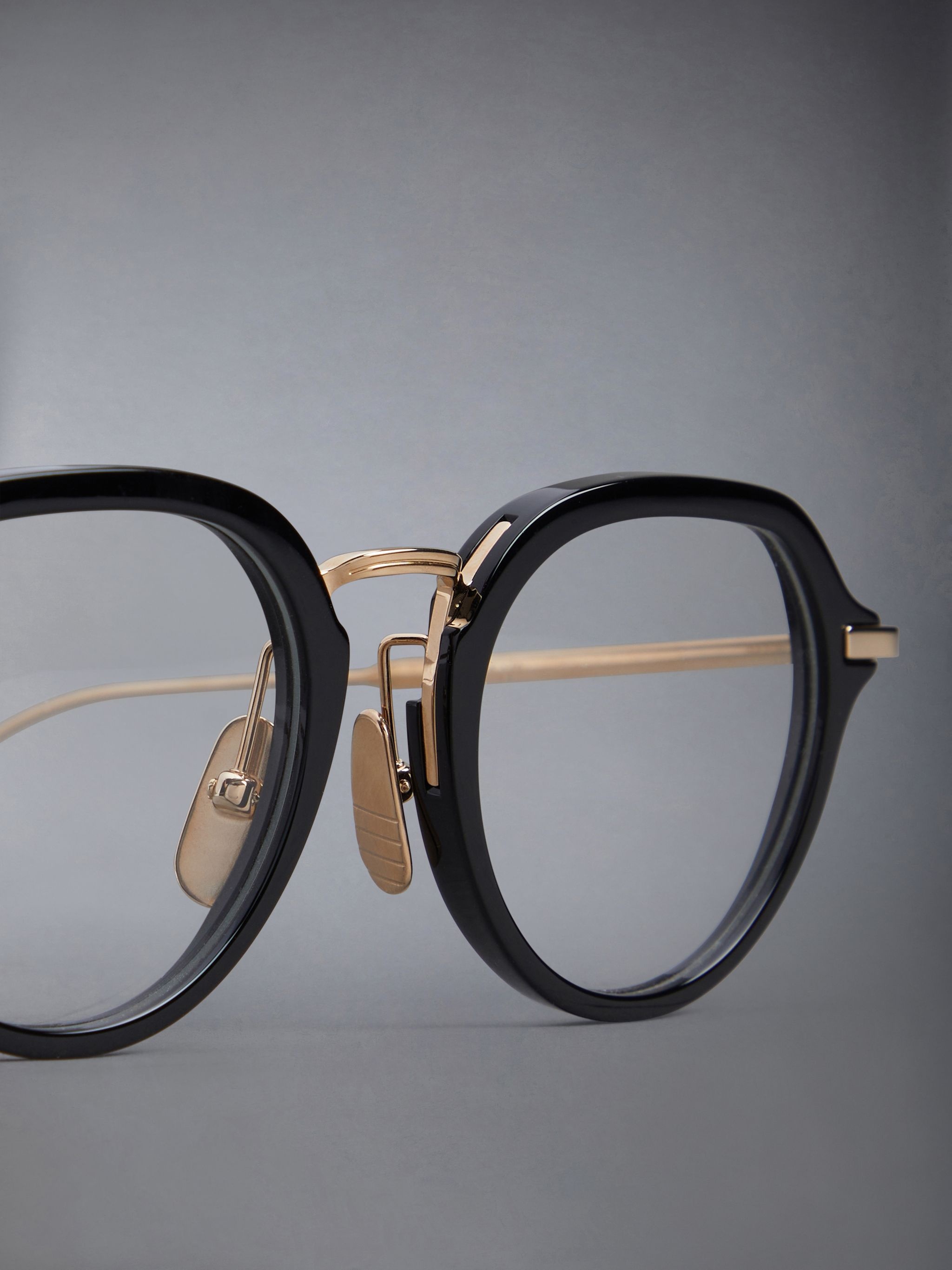 Acetate And Titanium Rectangular Aviator Eyeglasses - 5