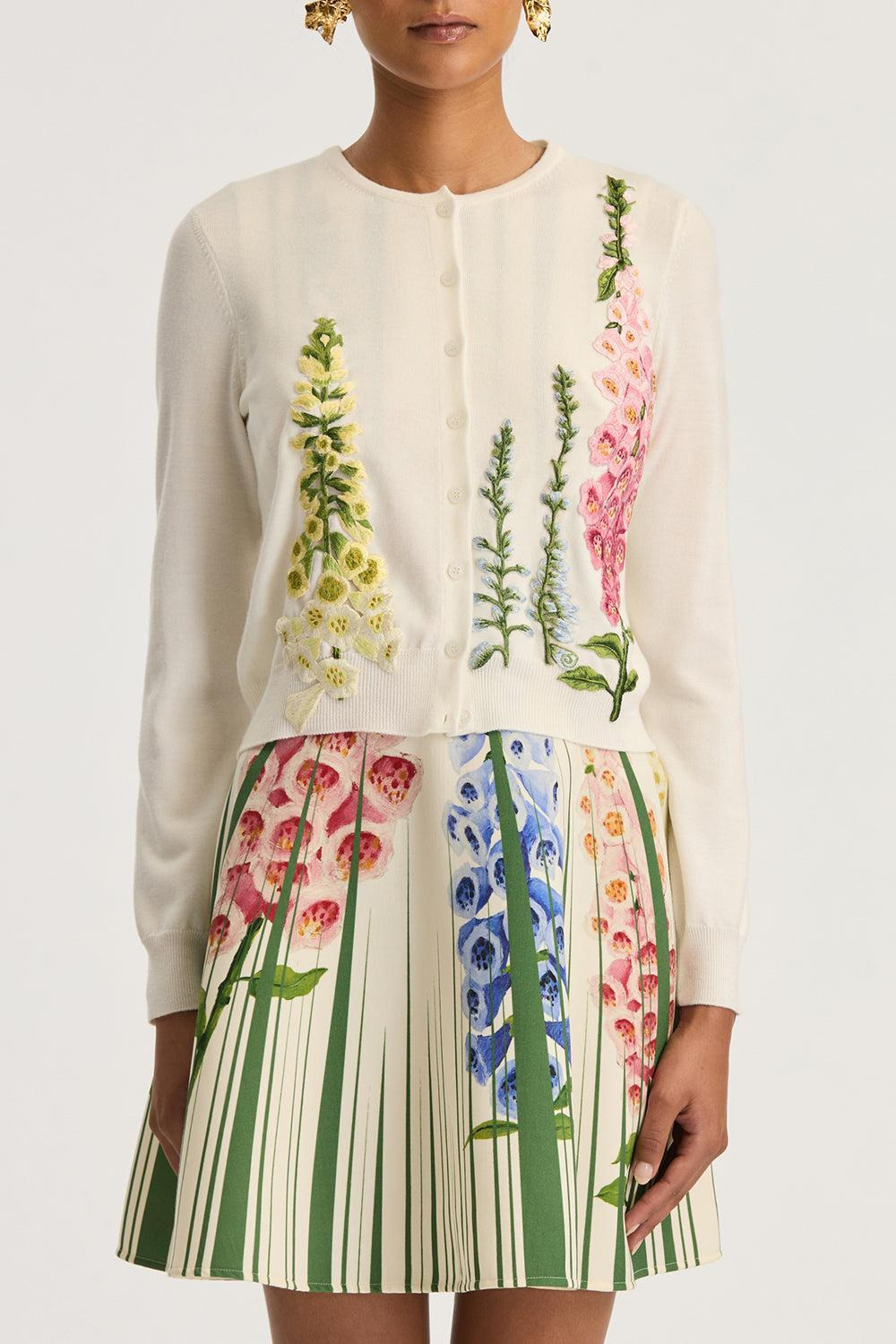 Foxgloves Embroidered Cardigan - 3