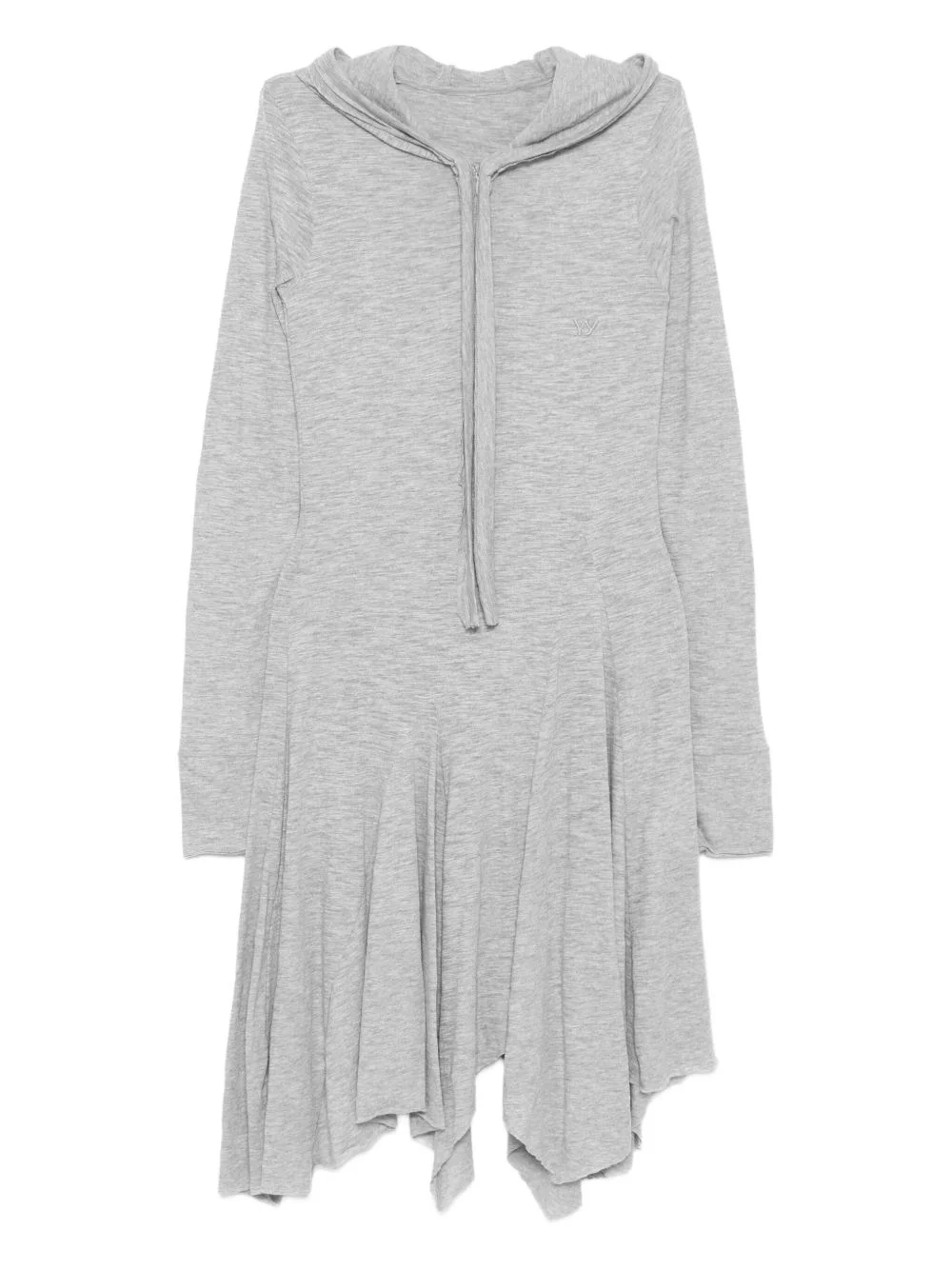 logo hooded mini dress - 1