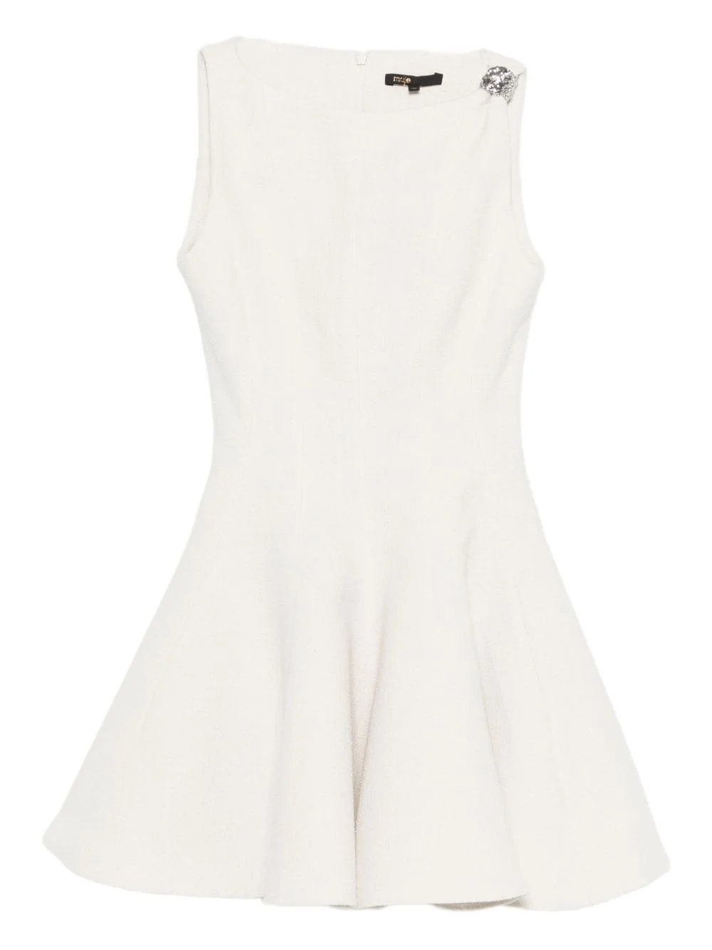 buckle appliqué cotton dress - 1