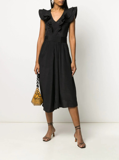 Isabel Marant Étoile ruffled neck midi dress outlook