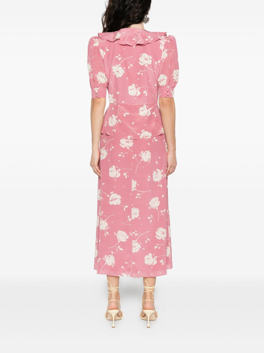 floral-print midi dress - 4