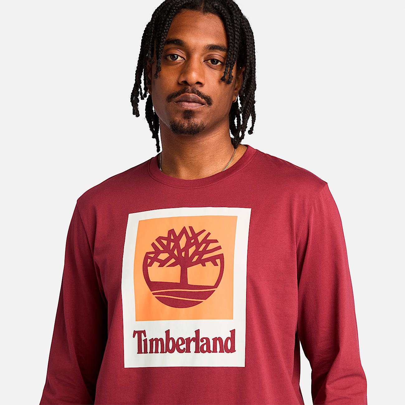 Men's Stack Logo Colored Long Sleeve Tee - 4