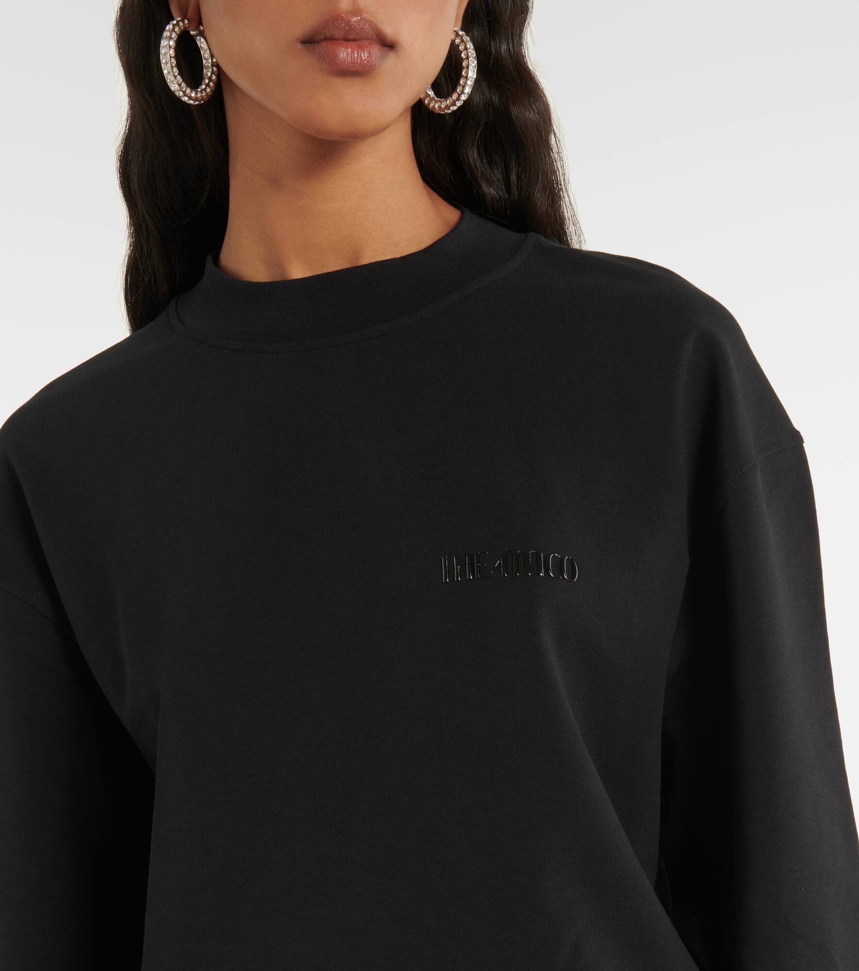 Cotton-blend fleece sweatshirt dress - 4