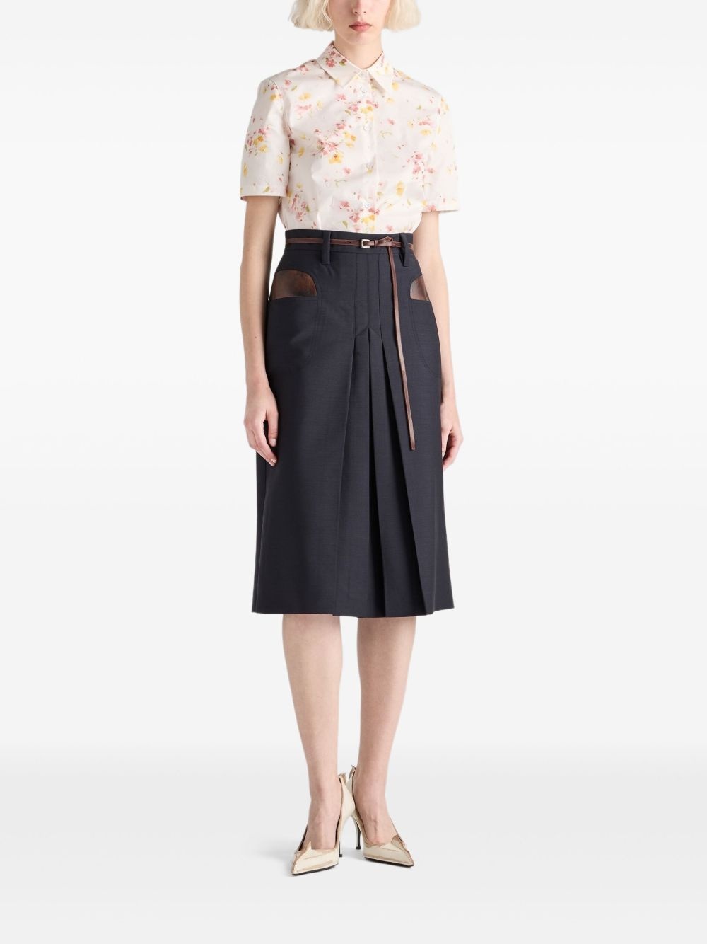 floral-print shirt - 2