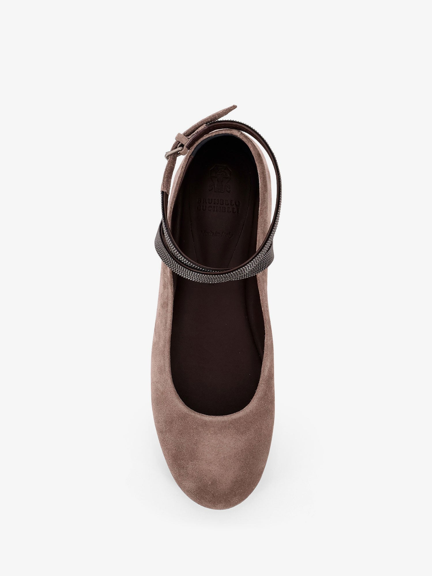 Suede Ballerinas With Monili Detail - 4