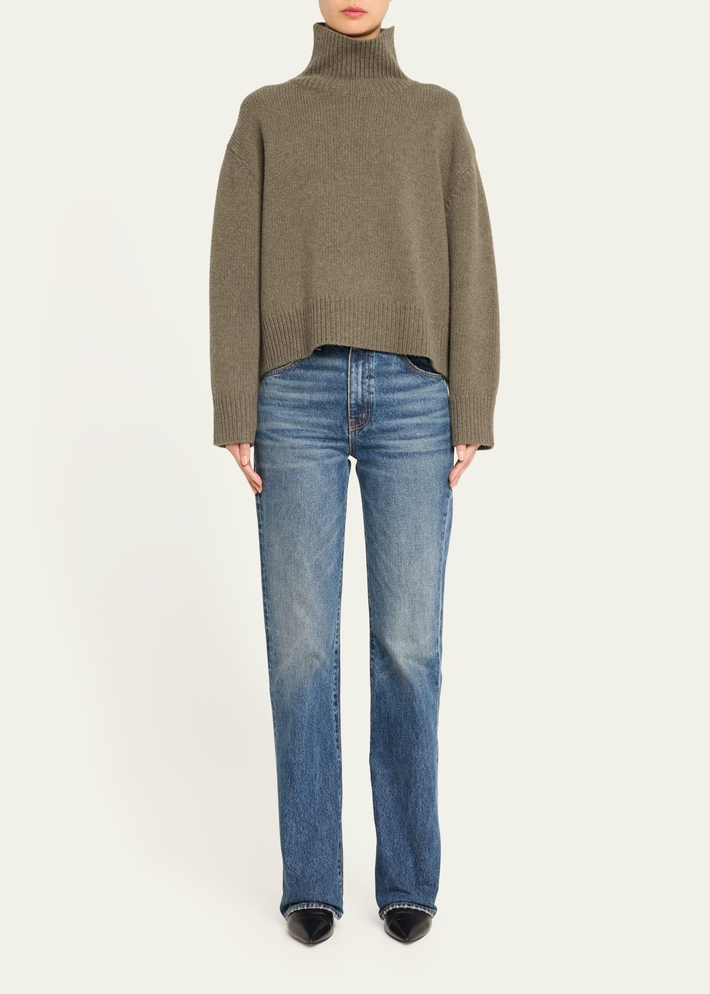 Omaira Funnel-Neck Wool Sweater - 2