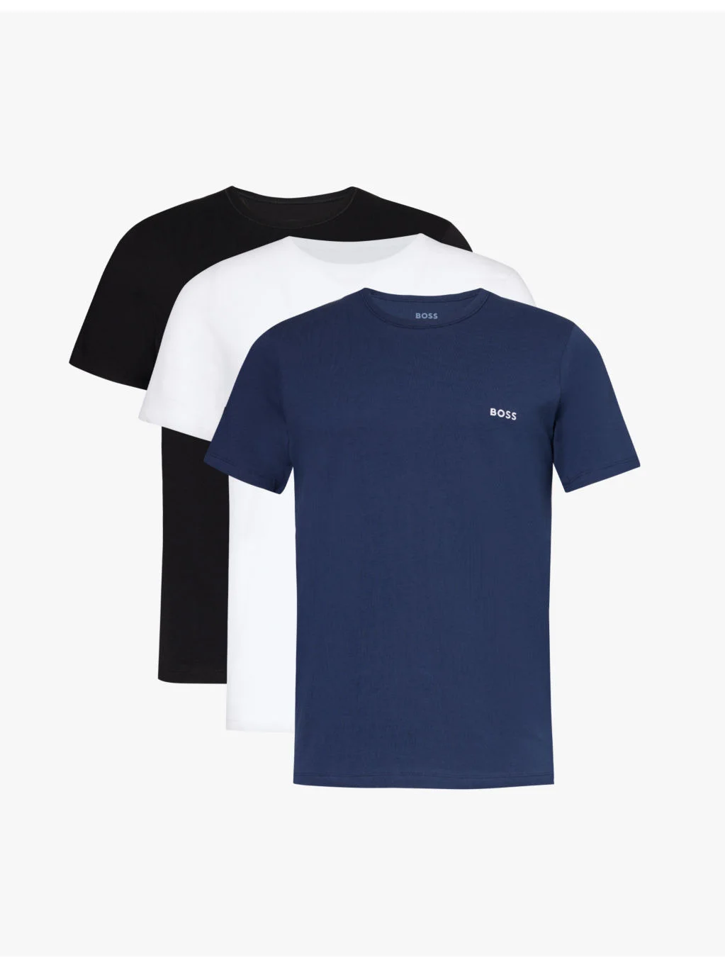 Crewneck Brand-Embroidered Pack of Three Cotton-Jersey T-Shirts - 1