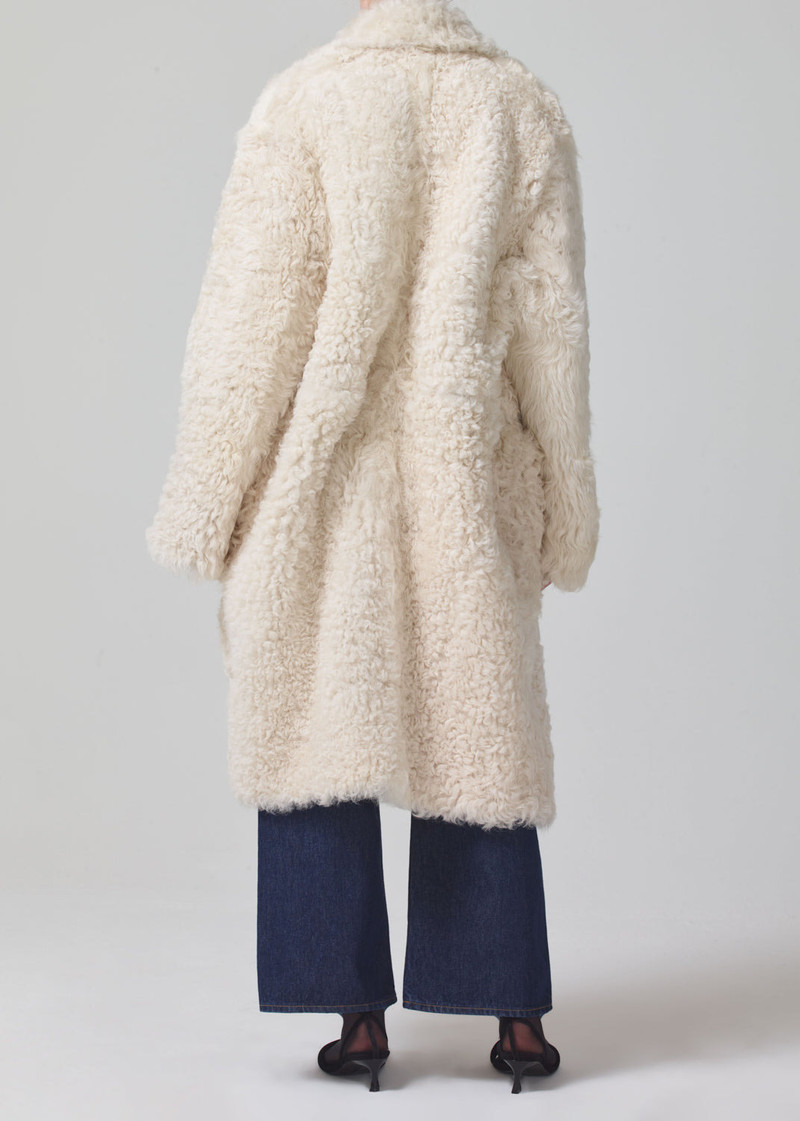 Etta Shearling Coat In Winter White Toscana 4