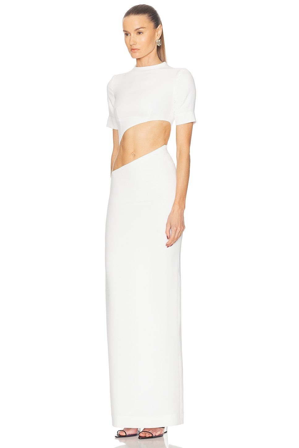 Short Sleeve Front Cutout Dress - 3