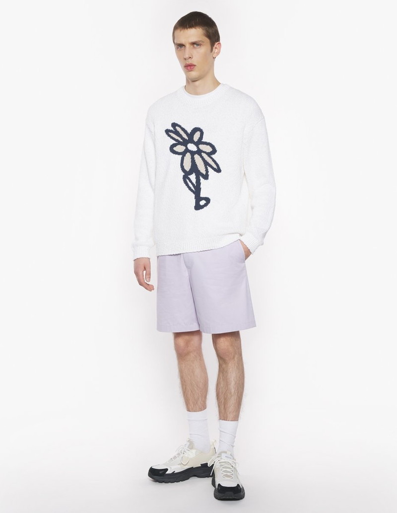 Maison Kitsuné ABSTRACT DAISY INTARSIA JUMPER outlook