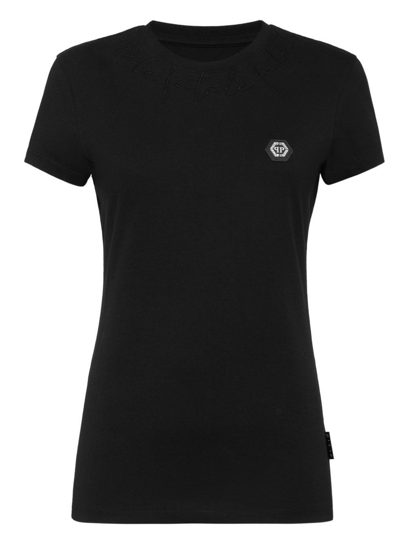 Logo Fatale-embroidered T-shirt 1