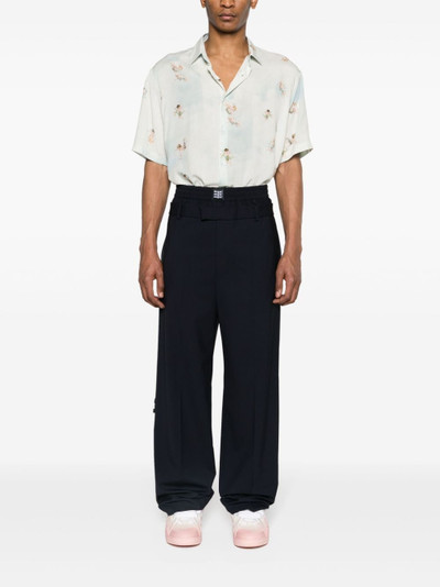MSGM layered straight-leg trousers outlook
