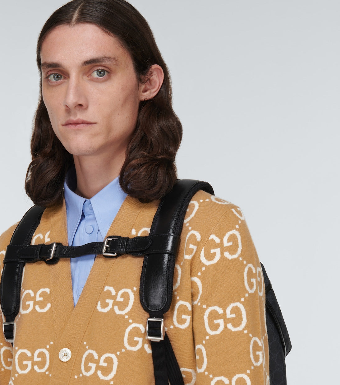 Gucci Men Gg Jacquard Wool Cardigan - 4
