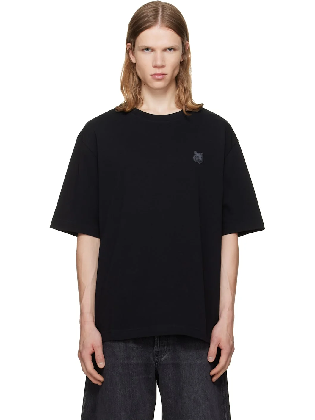Black Fox Head Oversize T-shirt - 1