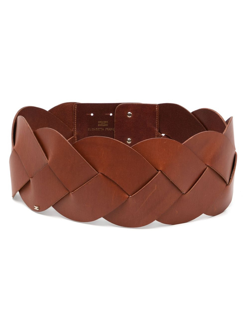 Braided leather belt 1