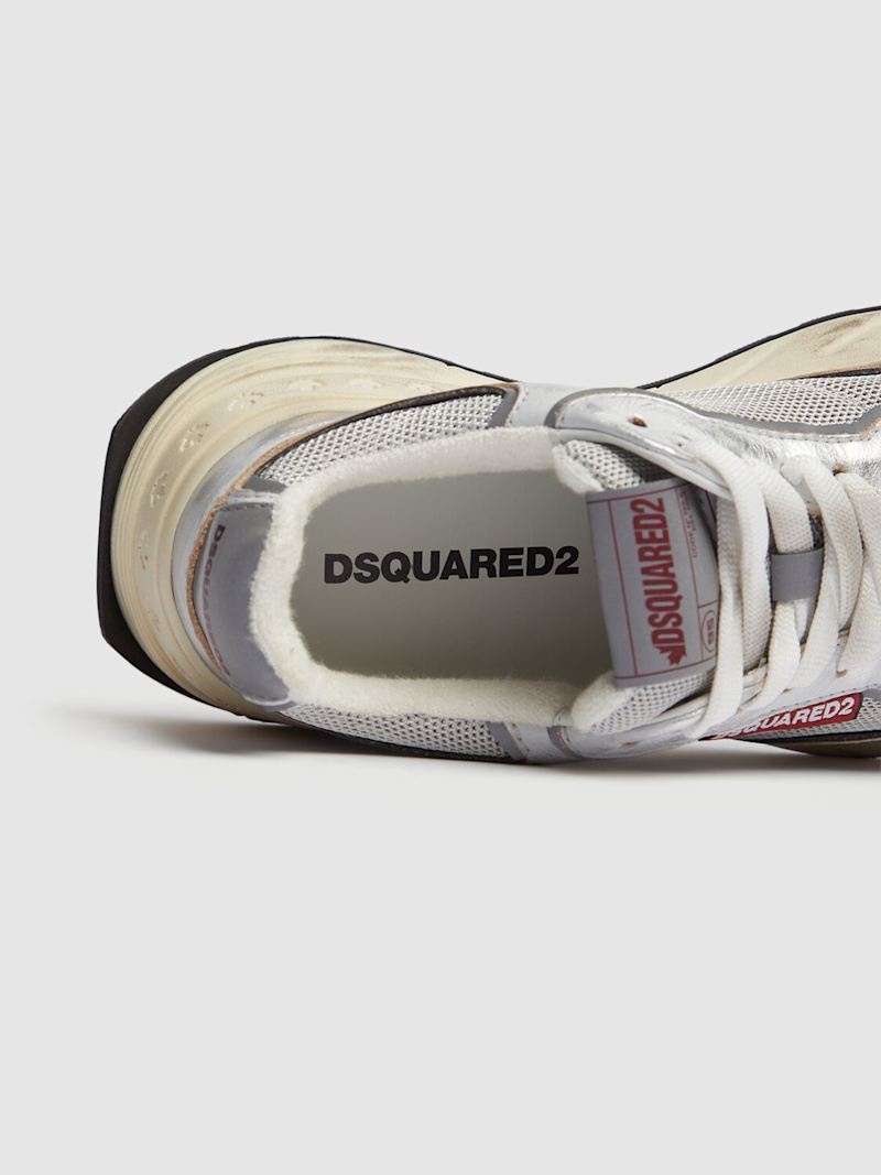 DSQUARED2 Sprinter leather sneakers | luisaviaroma | REVERSIBLE