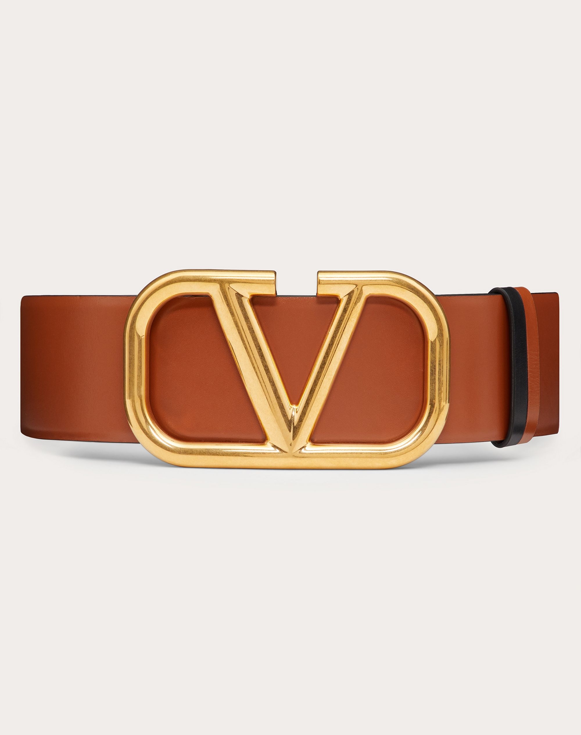 REVERSIBLE VLOGO SIGNATURE BELT IN Shiny CALFSKIN 70 MM - 1