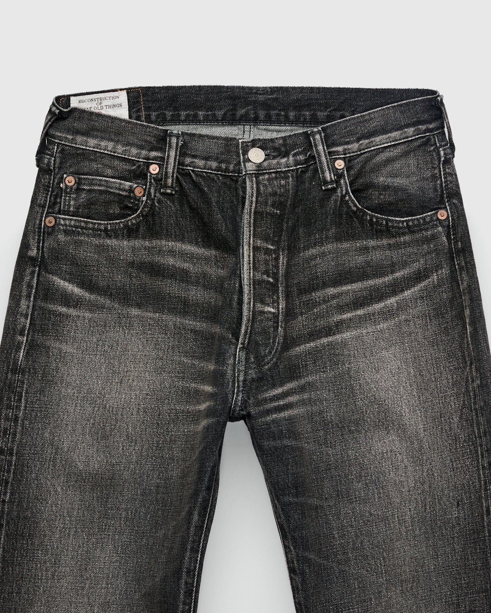 D1890UBS 13oz Washed Black Selvedge Denim - Loose Straight Fit - 4