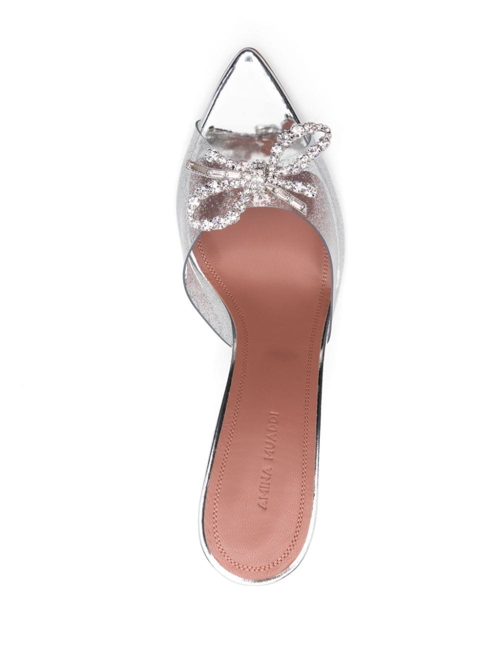 Rosie Glass 95mm glitter mules - 4