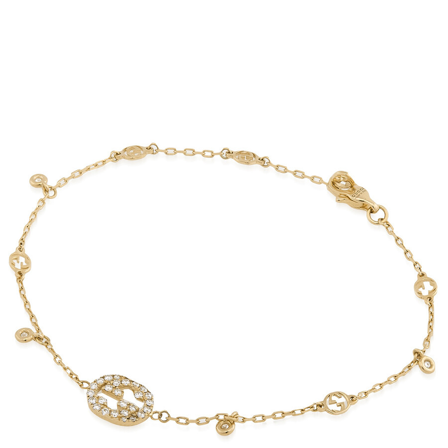 Gucci Interlocking G Diamond Bracelet In Yg - 2