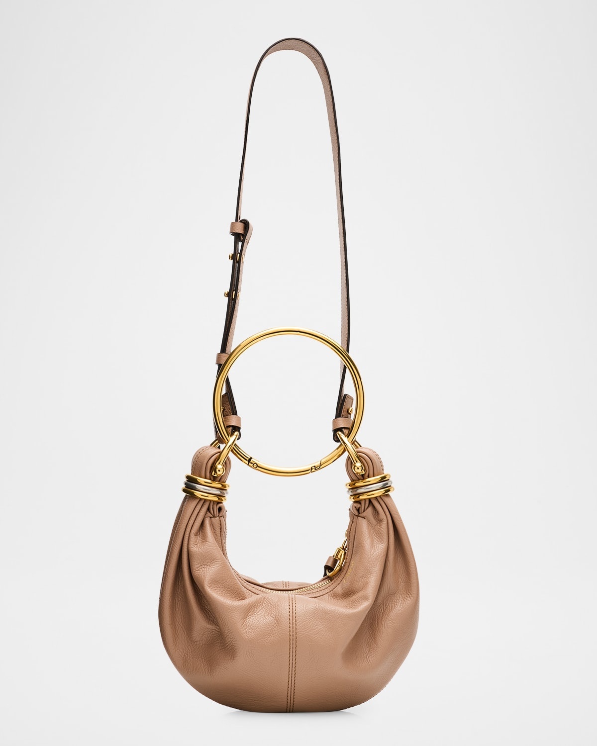 Mini Bracelet Grained Leather Crossbody Bag - 1